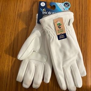Isotoner white womens gloves-new